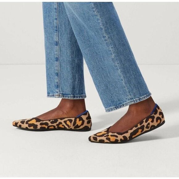 Rothy's The Point in Big Cat yoga comfortable flats animal print W9 - Picture 2 of 8